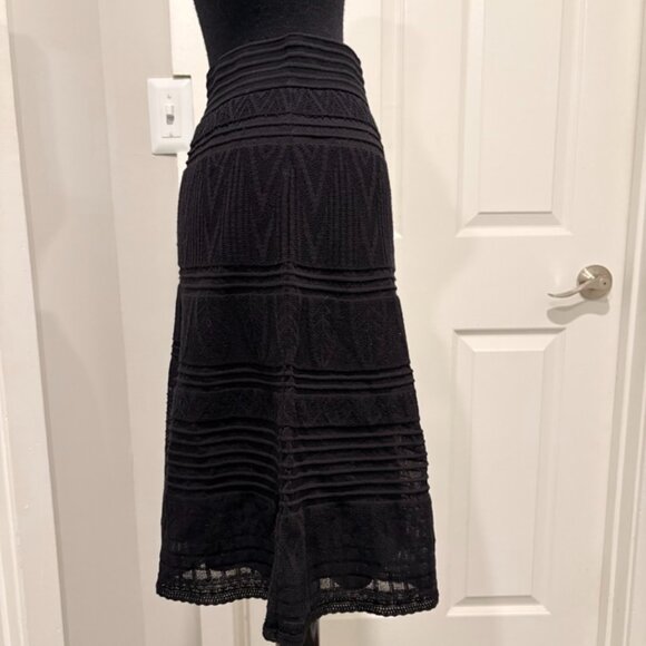 Missoni Black Midi Knit Skirt, Sz 42 - Picture 2 of 5